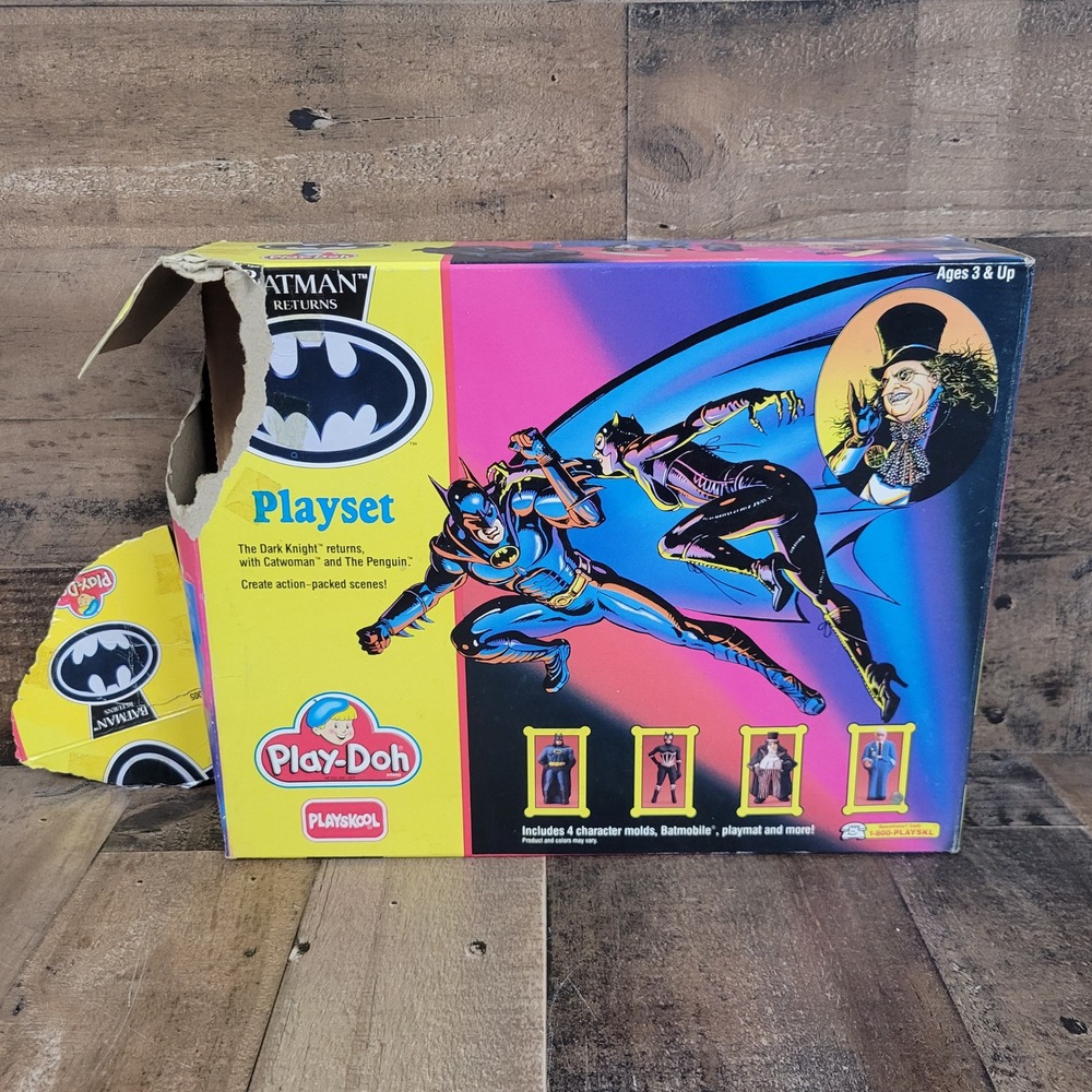 Batman Returns Playset DC Comics Play-Doh 1992 Vintage Playskool NOB w/‎ Flaw
